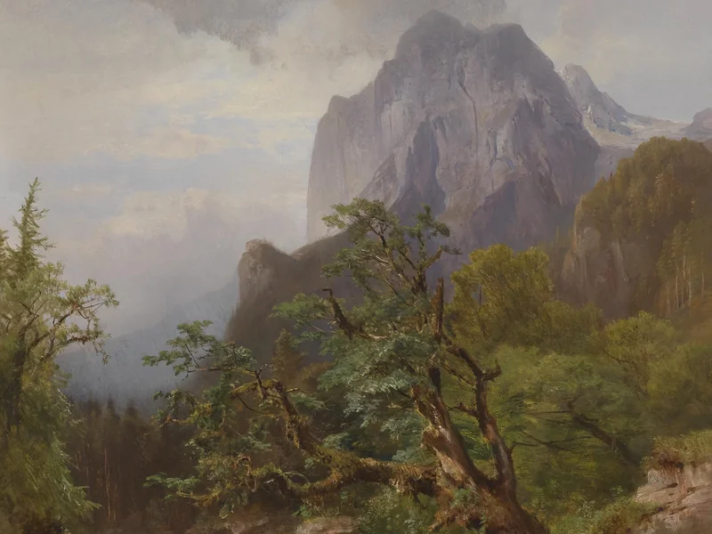 1836-Anna Baar-Plommer - Escursione nella foresta con visita al lago Hintersee in Baviera
